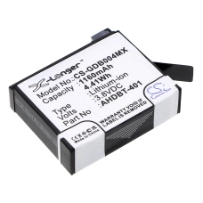 Kompatibel batteribyte för GoPro 335-06532-000,AHDBT-401