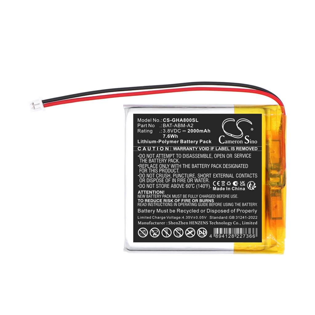 Batteri kompatibel med Ghb CS-GHA800SL