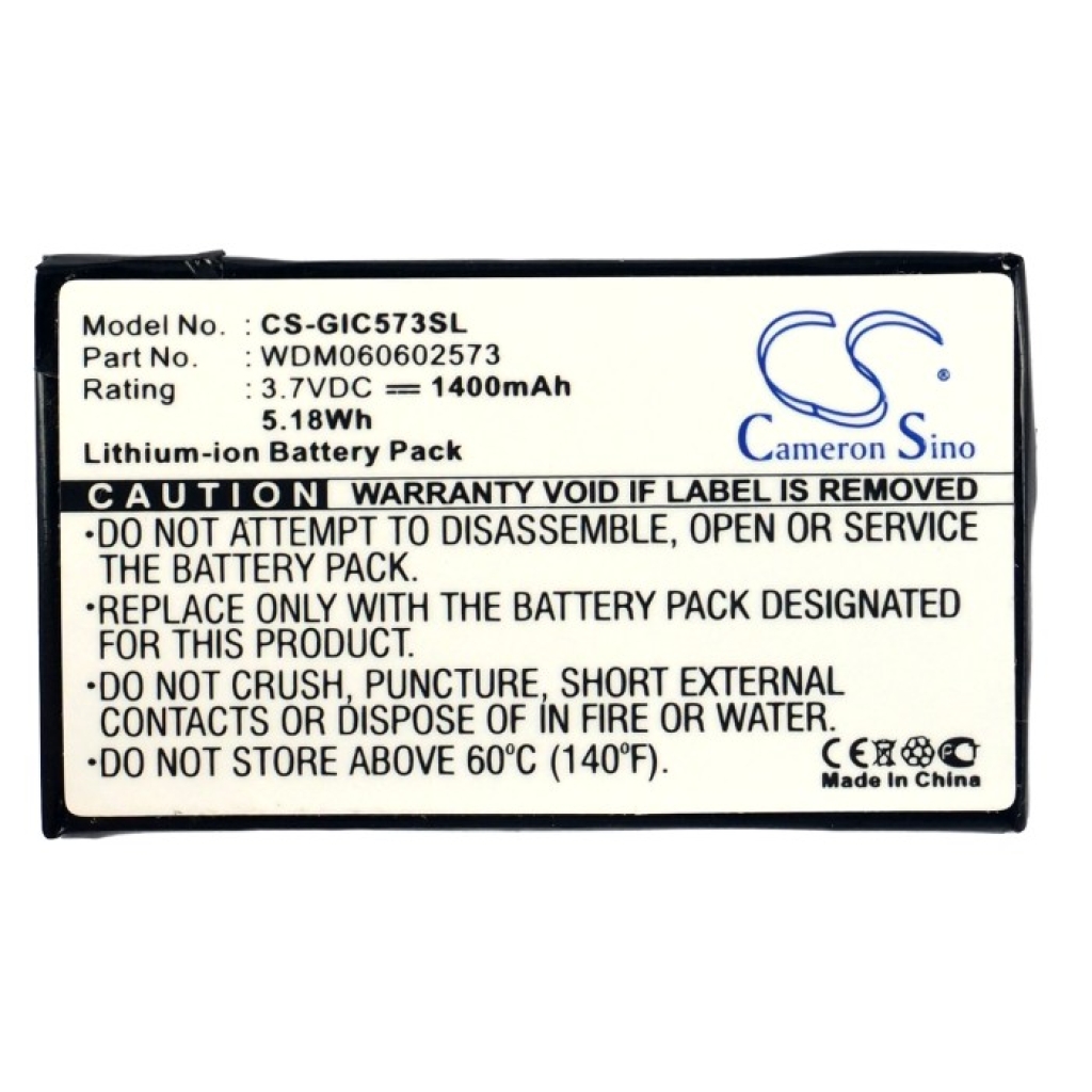 Batterier till bärbara datorer Gigabyte CS-GIC573SL