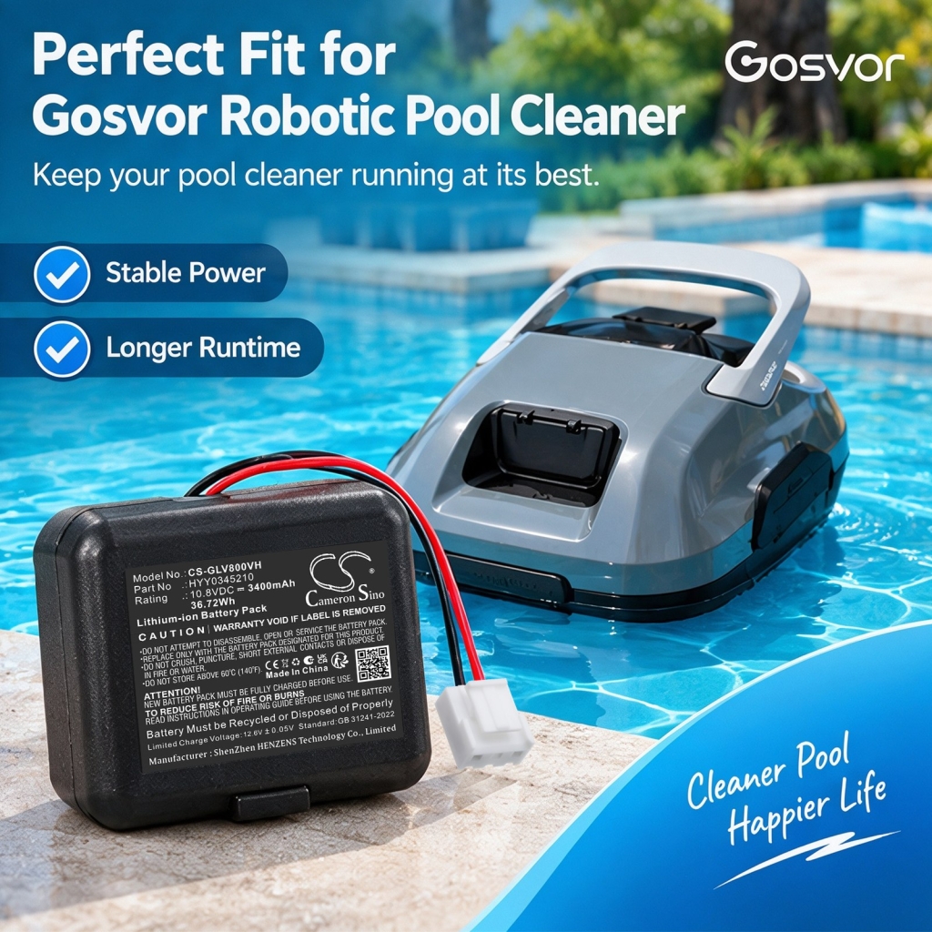 Batterier kompatibel med Gosvor LiteVac 800 Cordless Robotic Pool Cleaner CS-GLV800VH