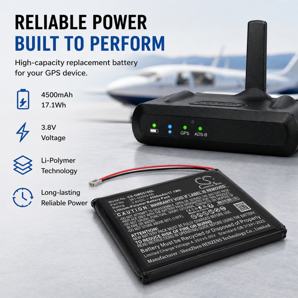 Batteri kompatibel med Garmin CS-GMD510SL
