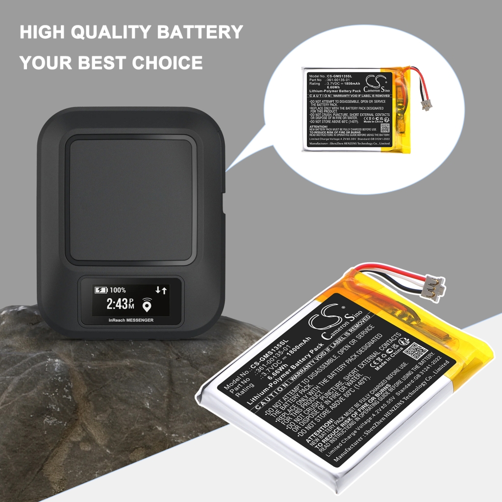 Batterier för navigering (GPS) Garmin CS-GMS135SL