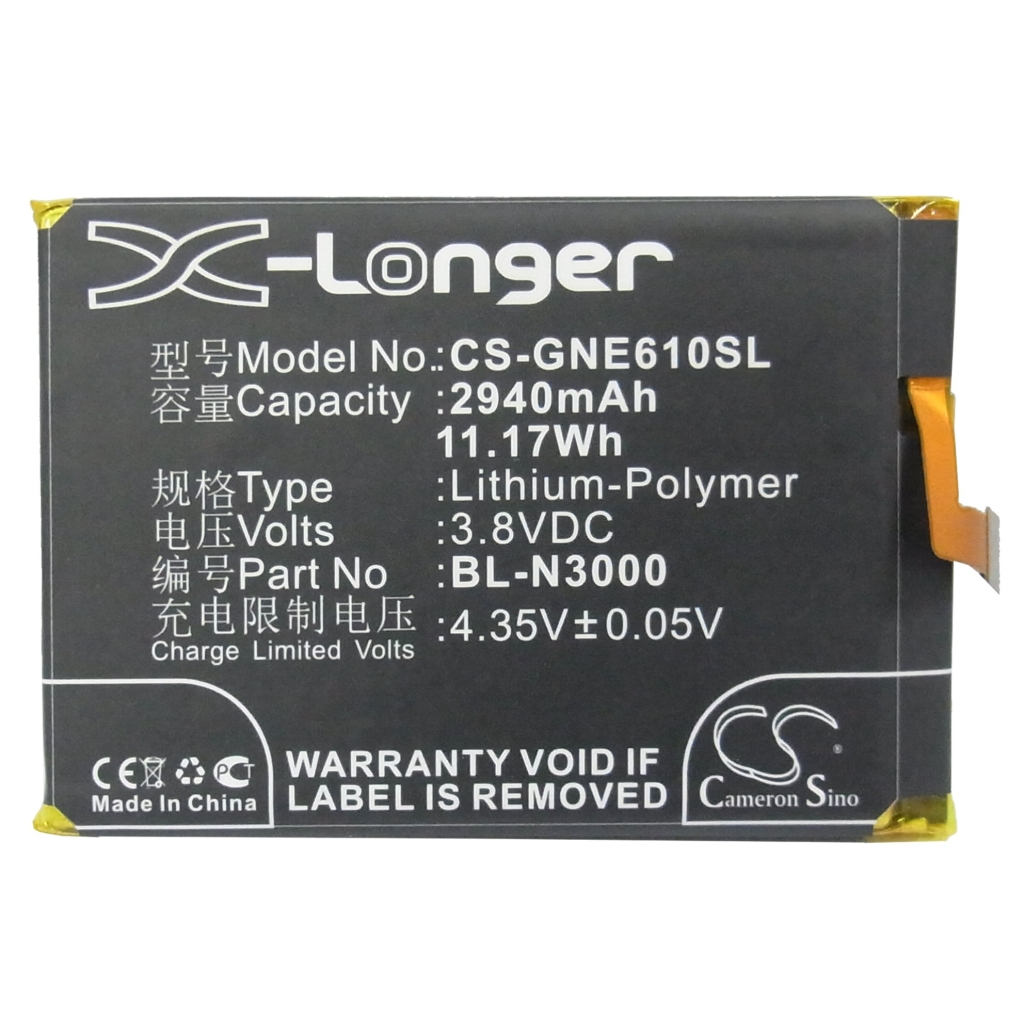 Batteri kompatibel med BLU GIONEE CS-GNE610SL