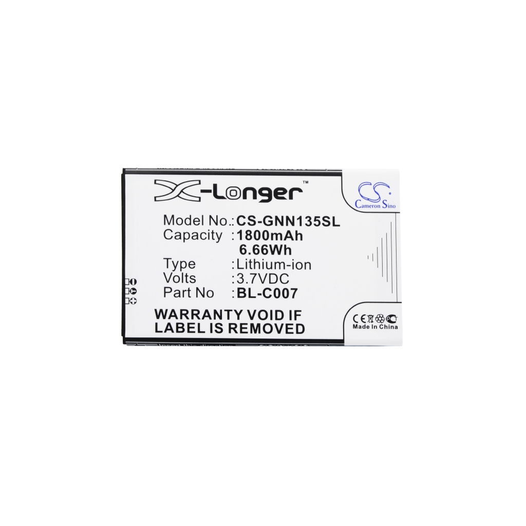Batteri kompatibel med GIONEE Fly Ngm Pioneer CS-GNN135SL