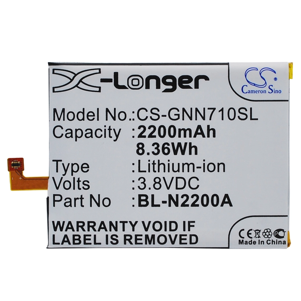 Batterier till mobiltelefoner GIONEE CS-GNN710SL