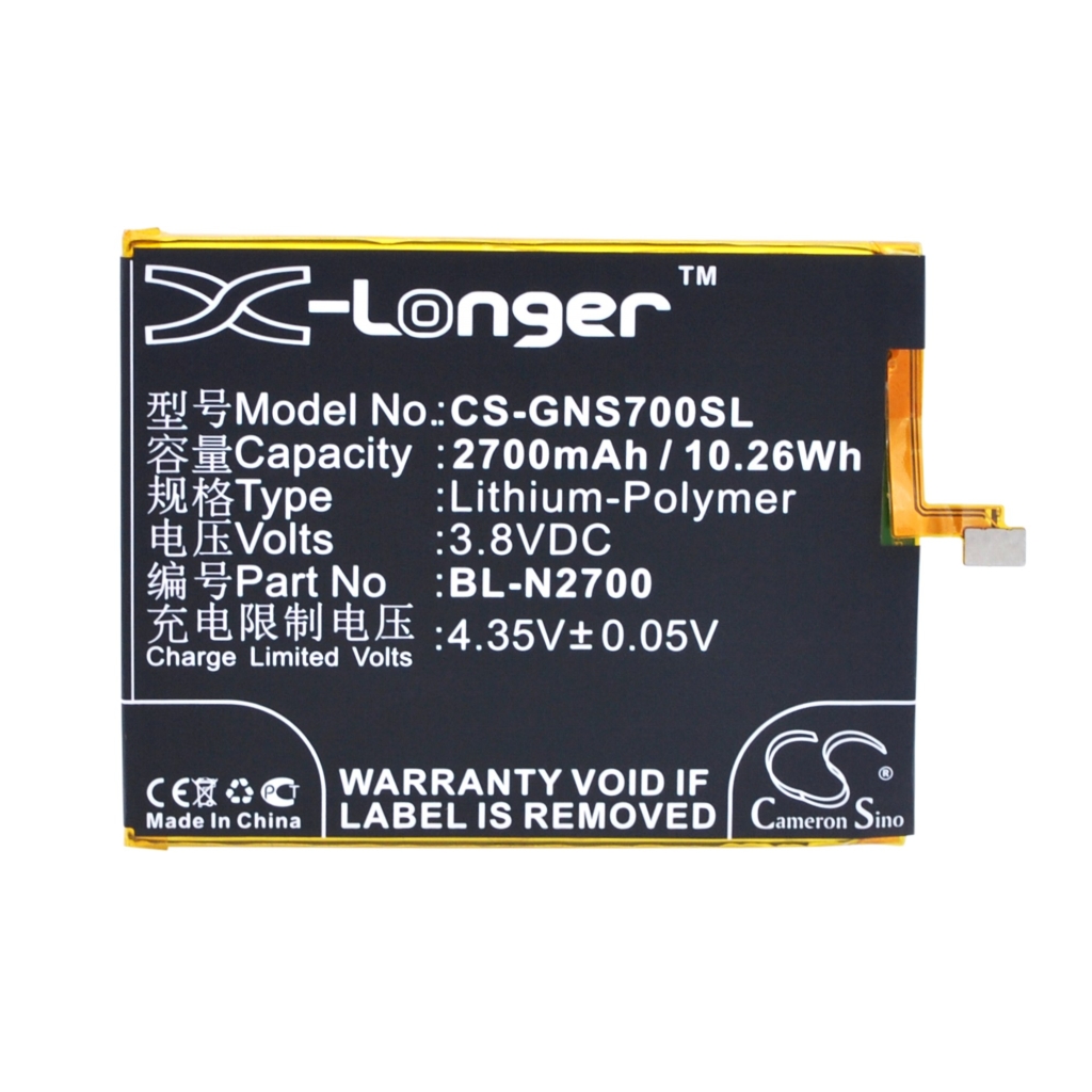 Batteri kompatibel med GIONEE Kazam CS-GNS700SL