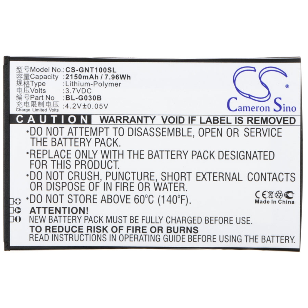 Batterier kompatibel med GIONEE T1 T1 CS-GNT100SL