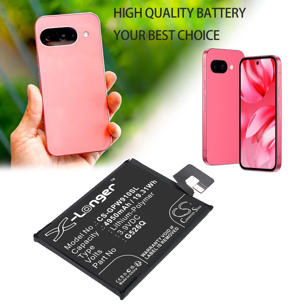 Compatible battery replacement for Google G526Q