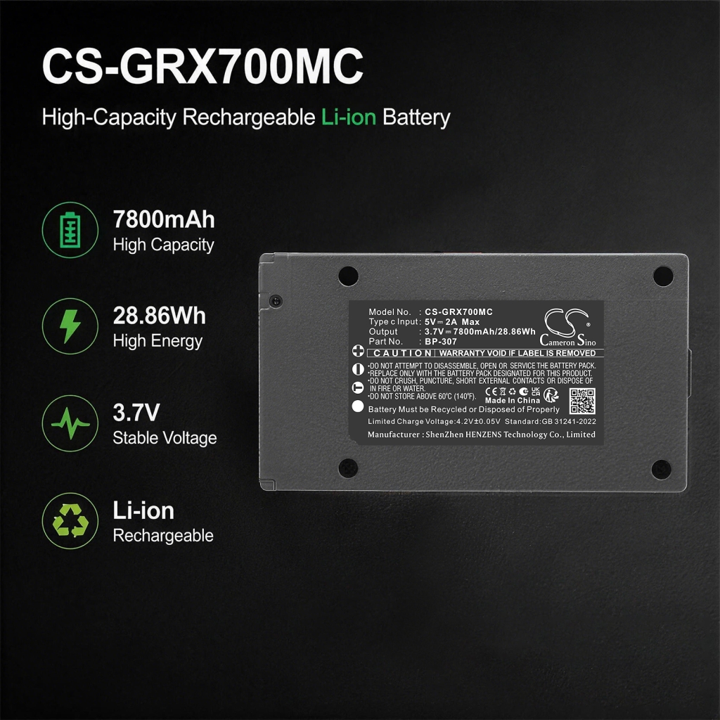 Batteri kompatibel med Gardepro Meidase CS-GRX700MC