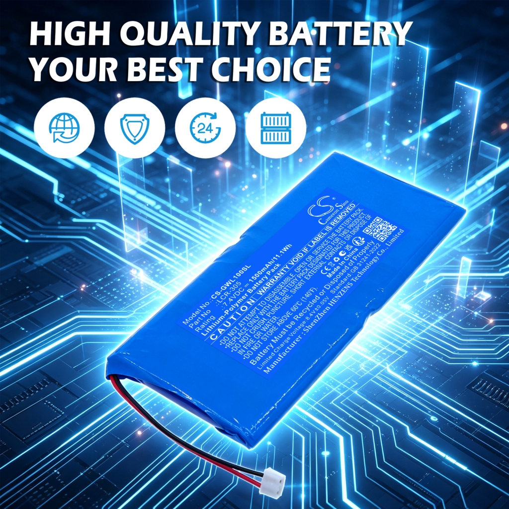 Batteri kompatibel med Gw instek CS-GWL100SL