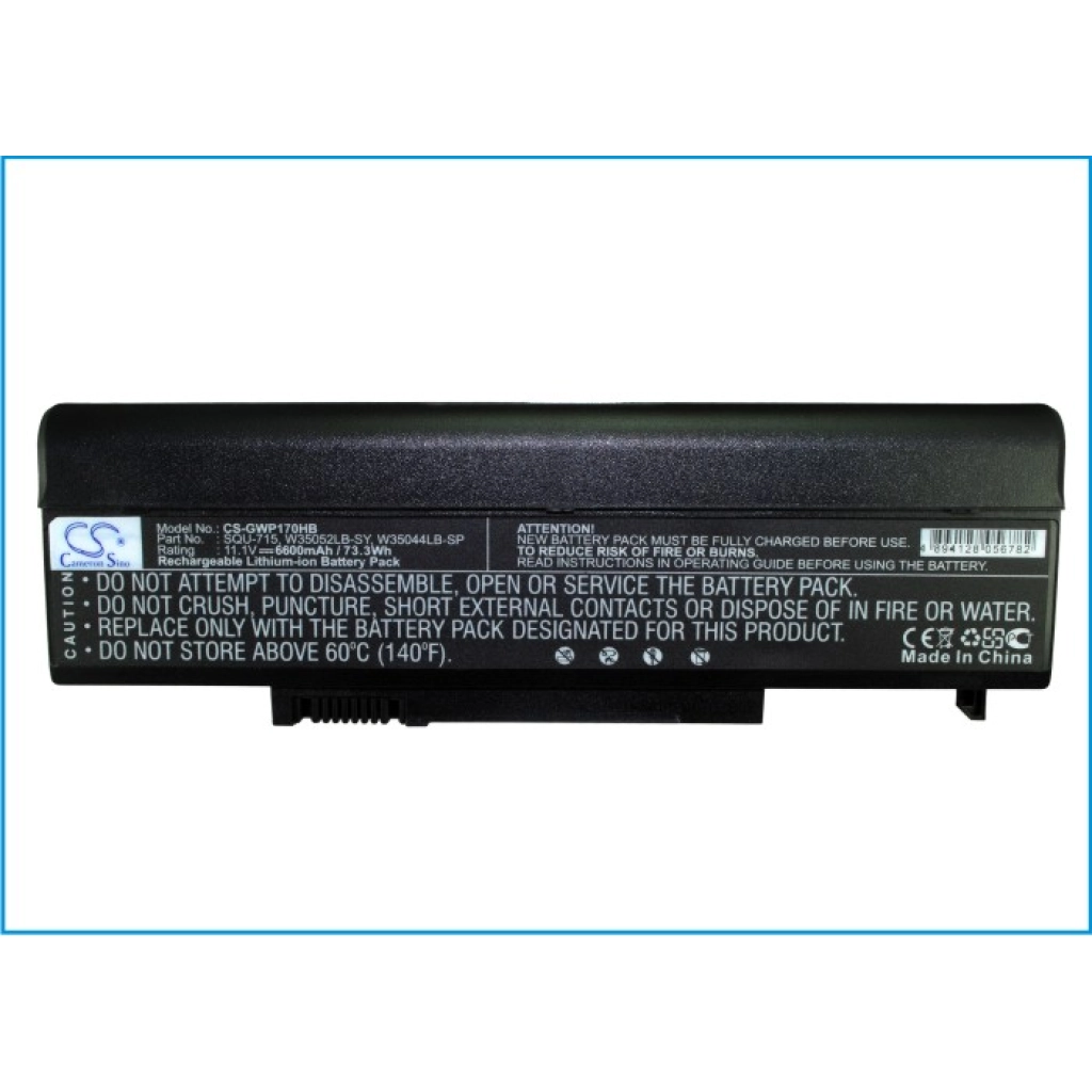 Batterier till bärbara datorer Gateway M52s