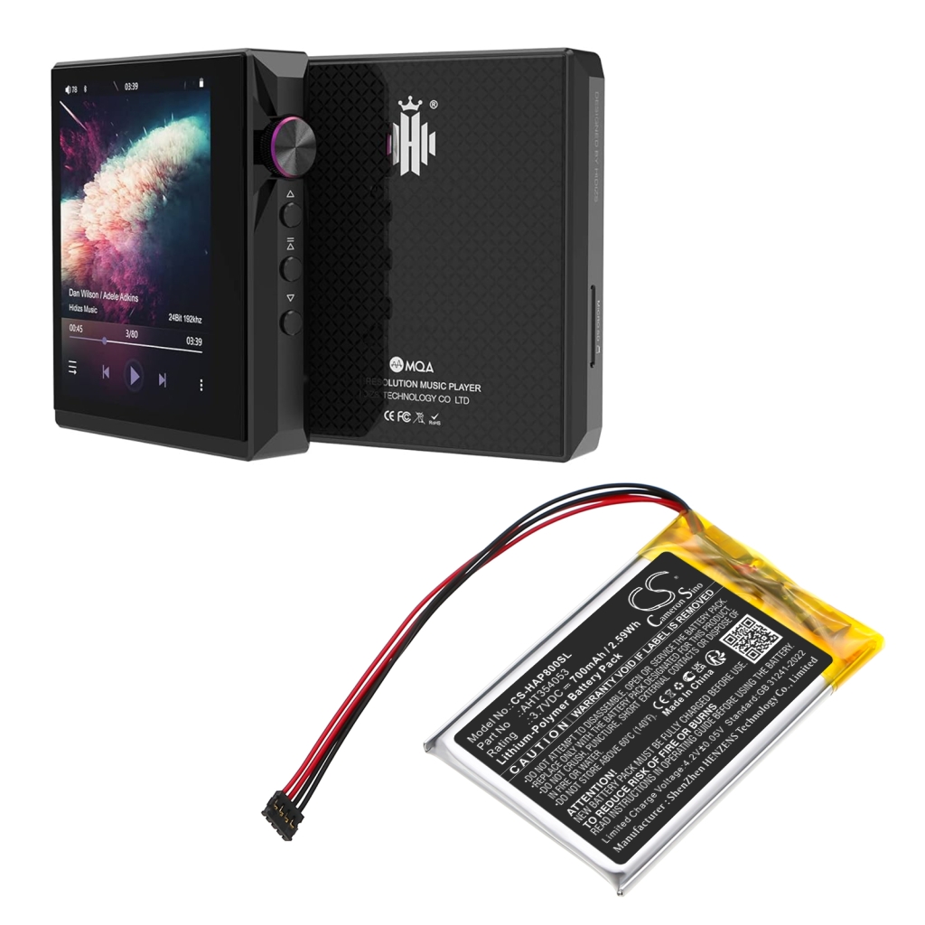 Batterier för förstärkare Hidizs CS-HAP800SL