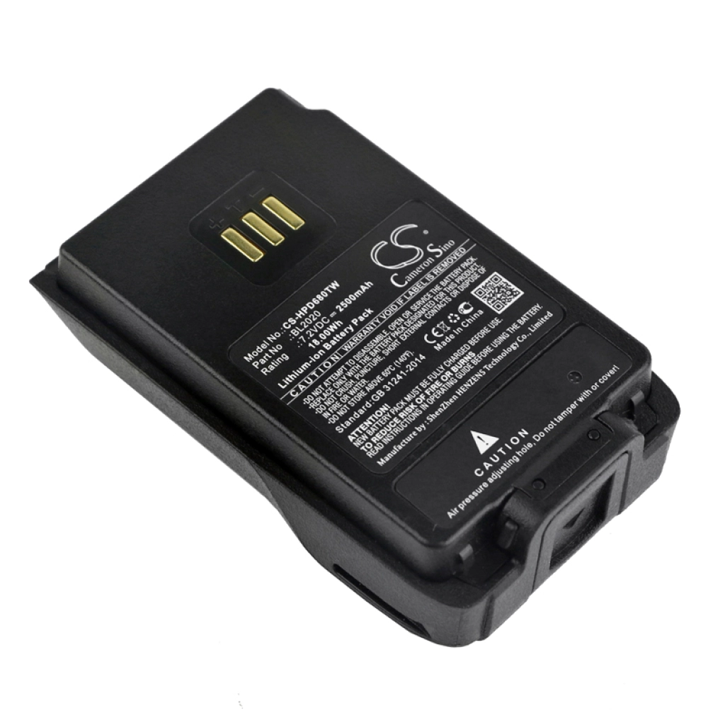 Batterier till radioapparater Hytera PD562