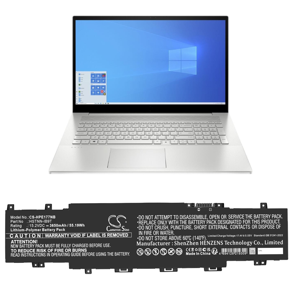 Batterier till bärbara datorer HP CS-HPE177NB