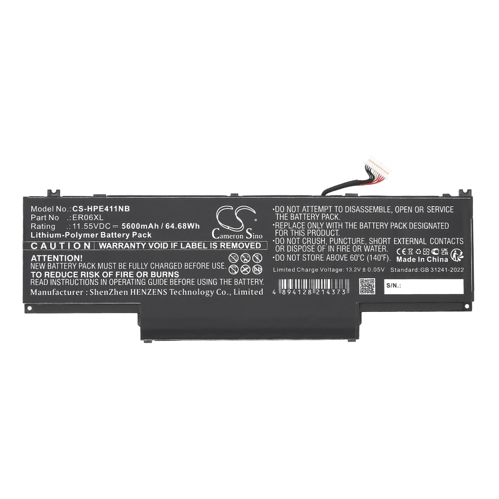 Batterier till bärbara datorer HP CS-HPE411NB
