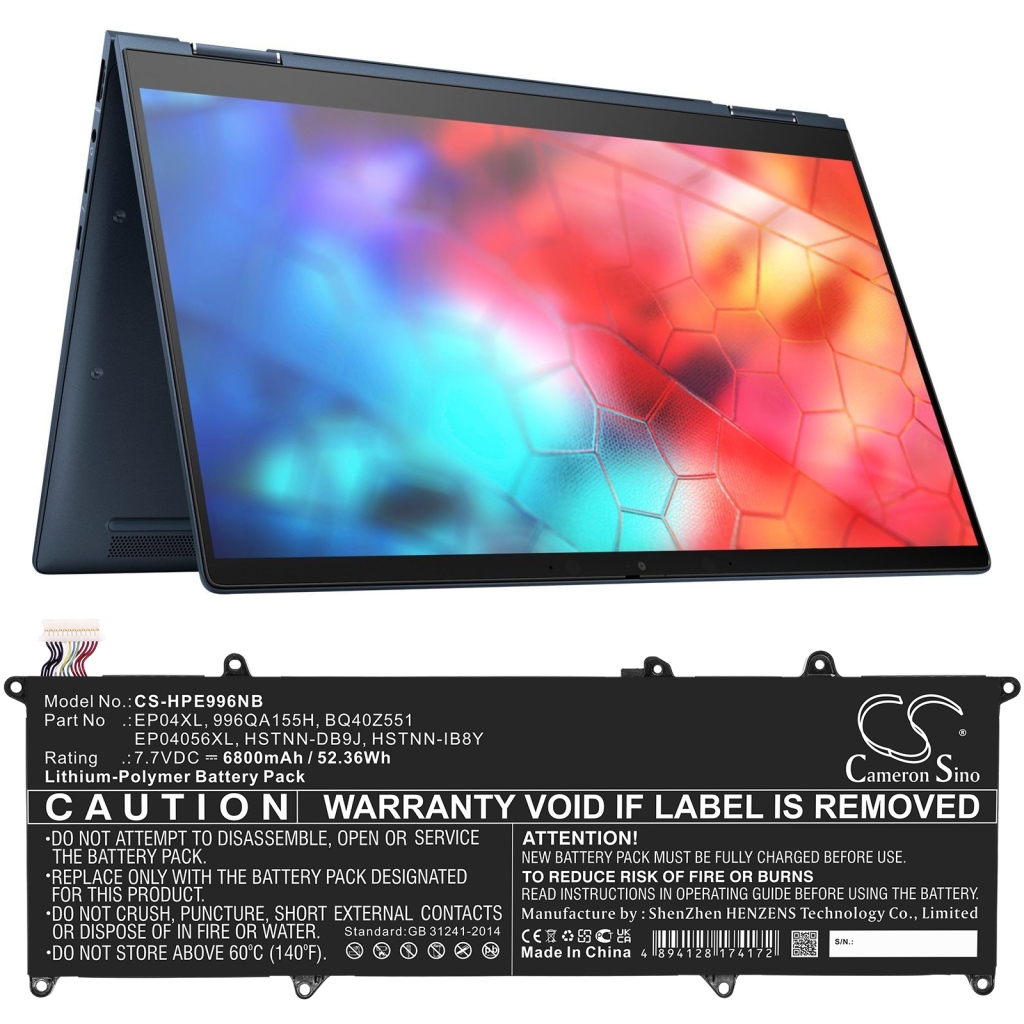Batterier till bärbara datorer HP CS-HPE996NB