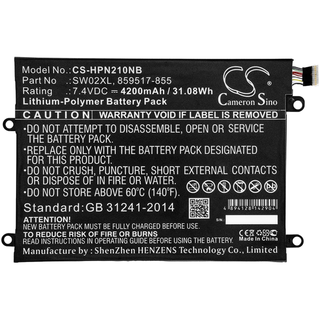 Batterier till bärbara datorer HP CS-HPN210NB