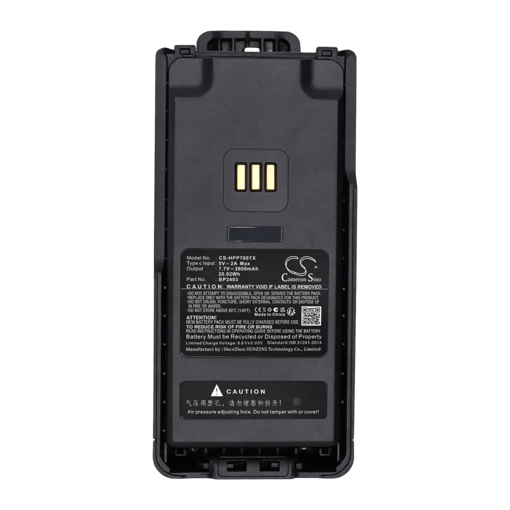 Batteri kompatibel med Hytera CS-HPP780TX