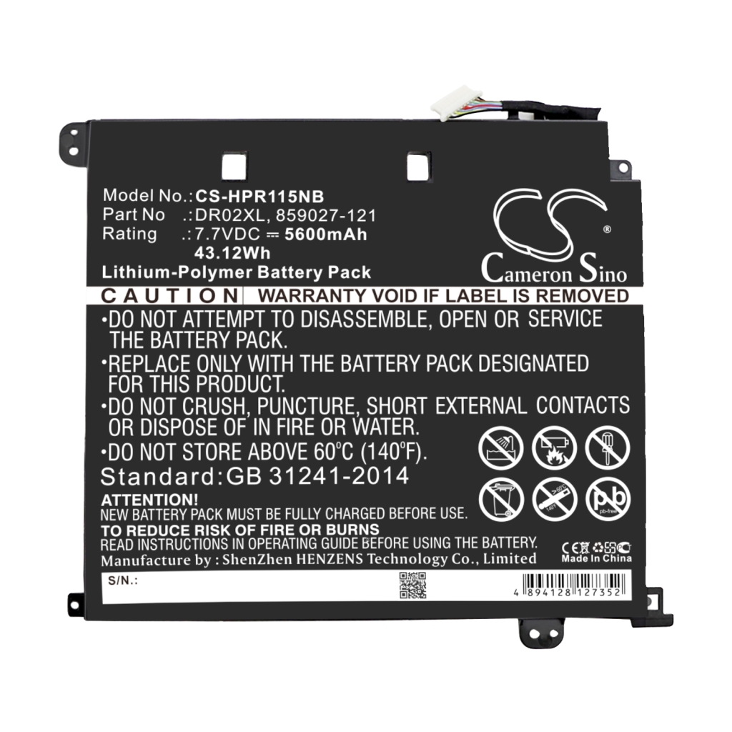 Batterier till bärbara datorer HP CS-HPR115NB