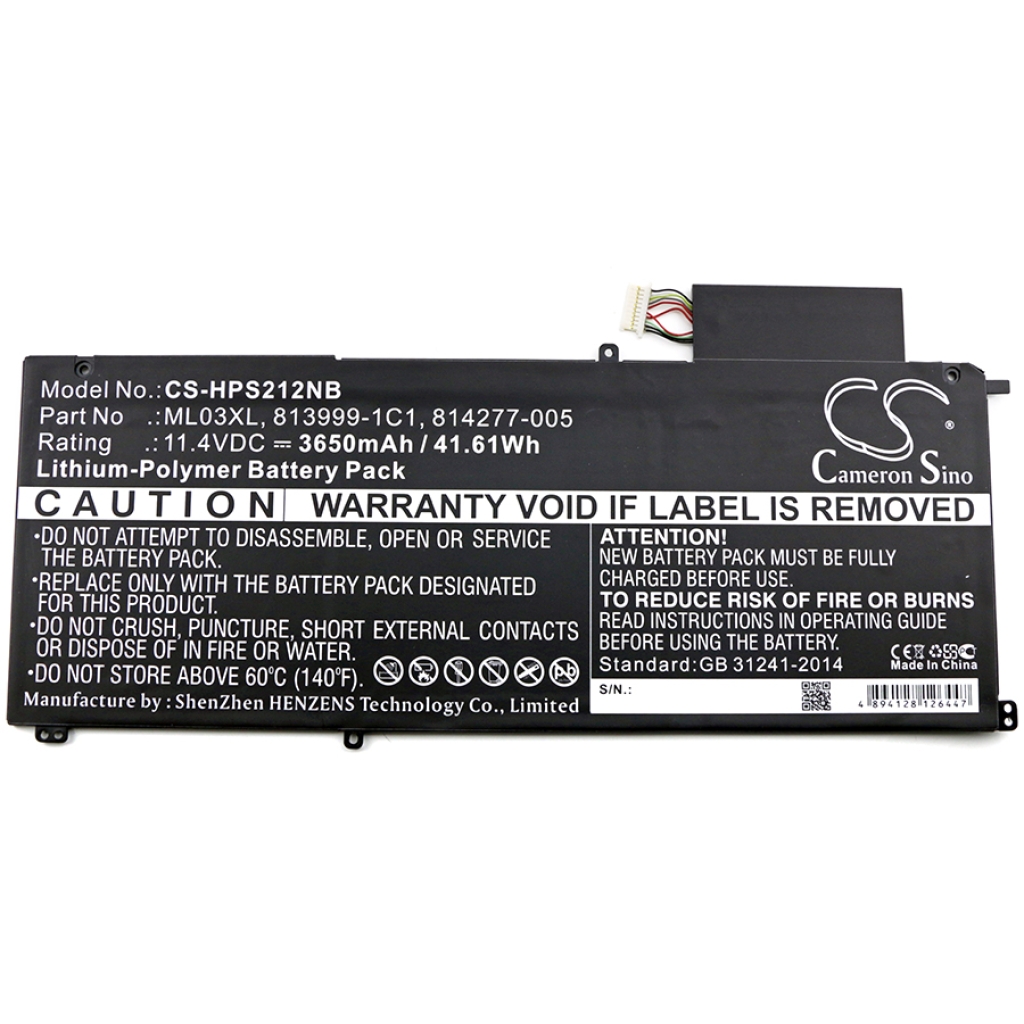 Batterier till bärbara datorer HP Spectre X2