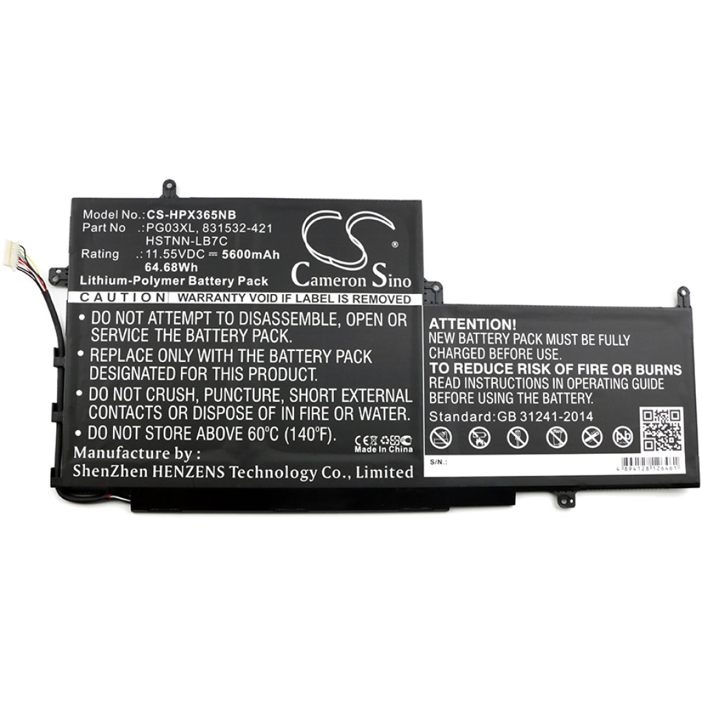 Batterier Ersätter PG03XL