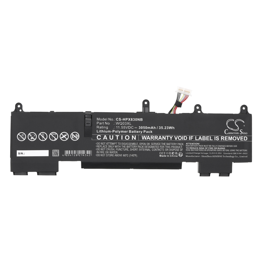 Batterier till bärbara datorer HP CS-HPX830NB