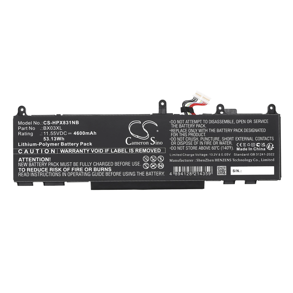 Batterier till bärbara datorer HP CS-HPX831NB
