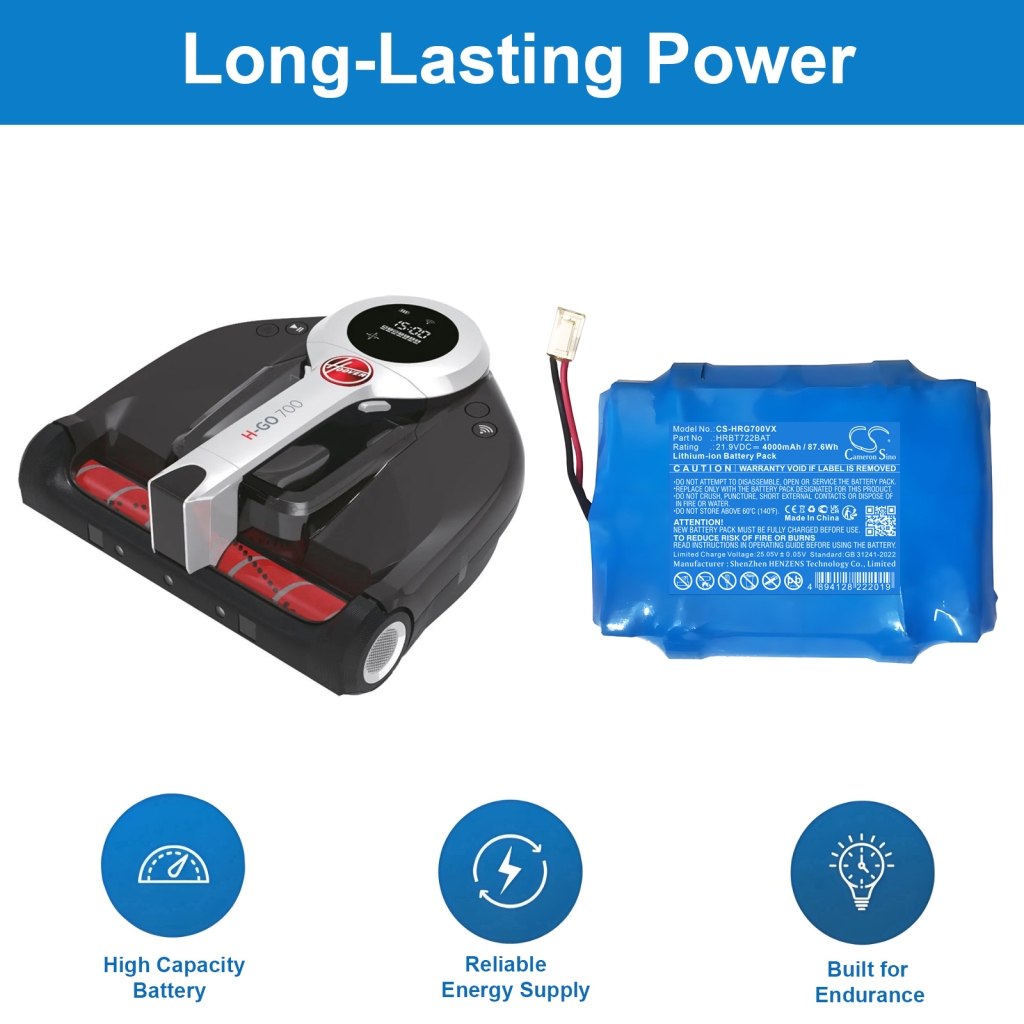Batterier till dammsugare Hoover CS-HRG700VX