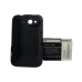 Cameron Sino CS-HTA510XL batteri i svart bakstycke, alternativ vy med CAUTION-text