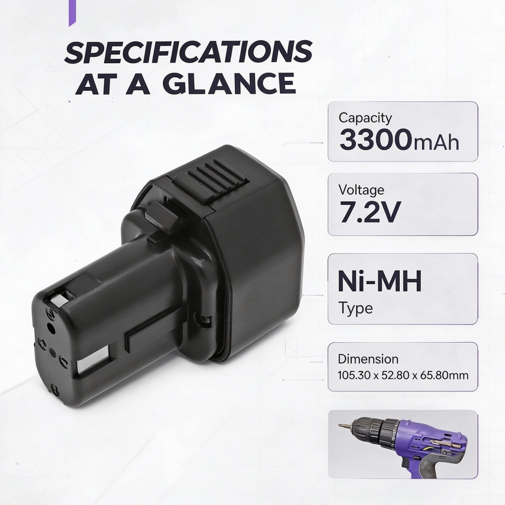 Batterier kompatibel med Hitachi DN 10DAT 10DSA 10DVA CS-HTB712PX