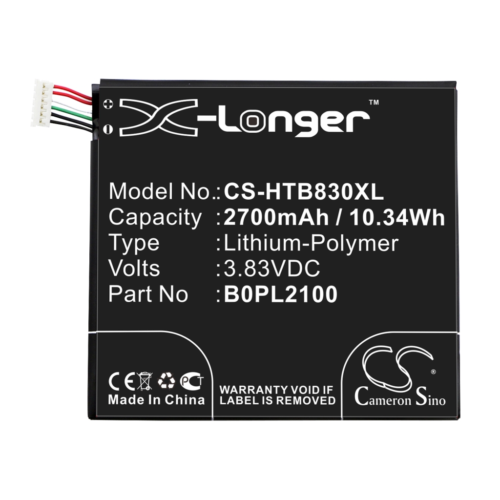 Batterier kompatibel med HTC Butterfly 3 3 LTE CS-HTB830XL