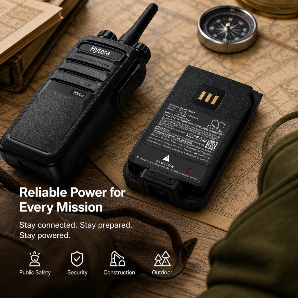 Batteri kompatibel med HYT Hytera CS-HTC502TX