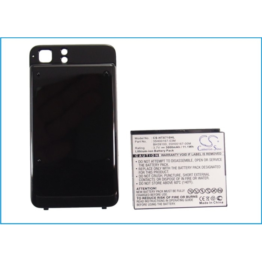 Batteri kompatibel med HTC Telstra CS-HTX710HL
