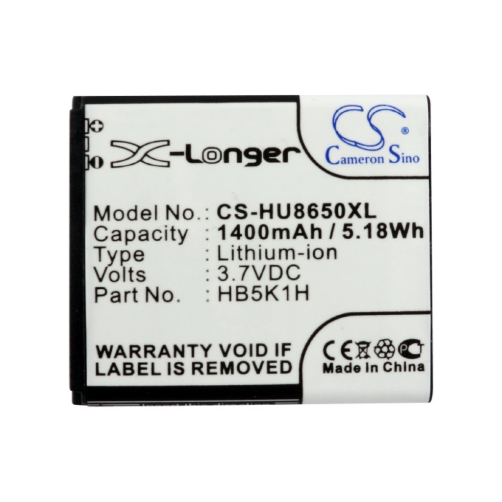 Batteri kompatibel med Huawei AT&T MetroPCS T-Mobile MTC Srf CS-HU8650XL