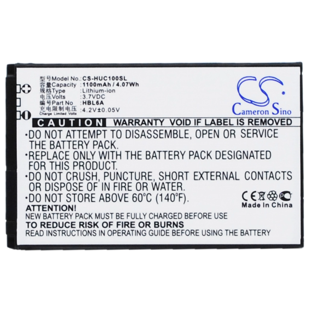 Batterier Ersätter HBC100S