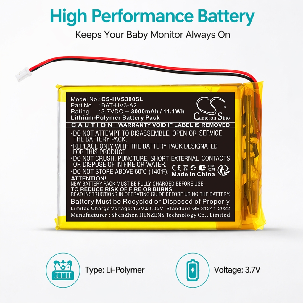 Batteri kompatibel med Heimvision CS-HVS300SL