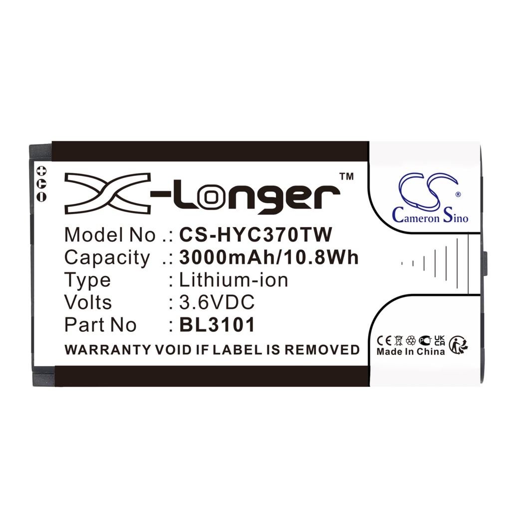 Compatible battery replacement for Hytera BL3101