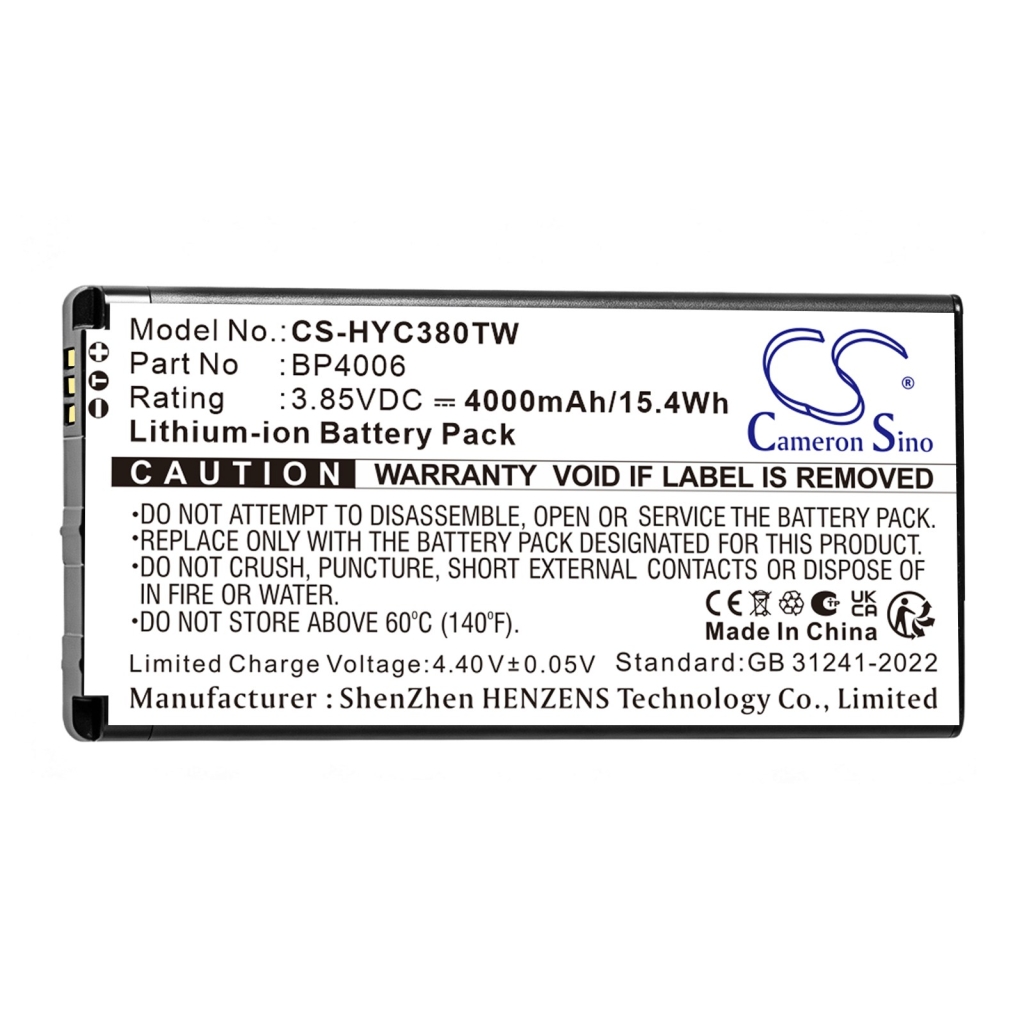 Batteri kompatibel med Hytera CS-HYC380TW