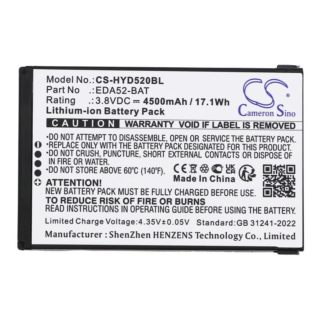Batterier för skanner Honeywell CS-HYD520BL