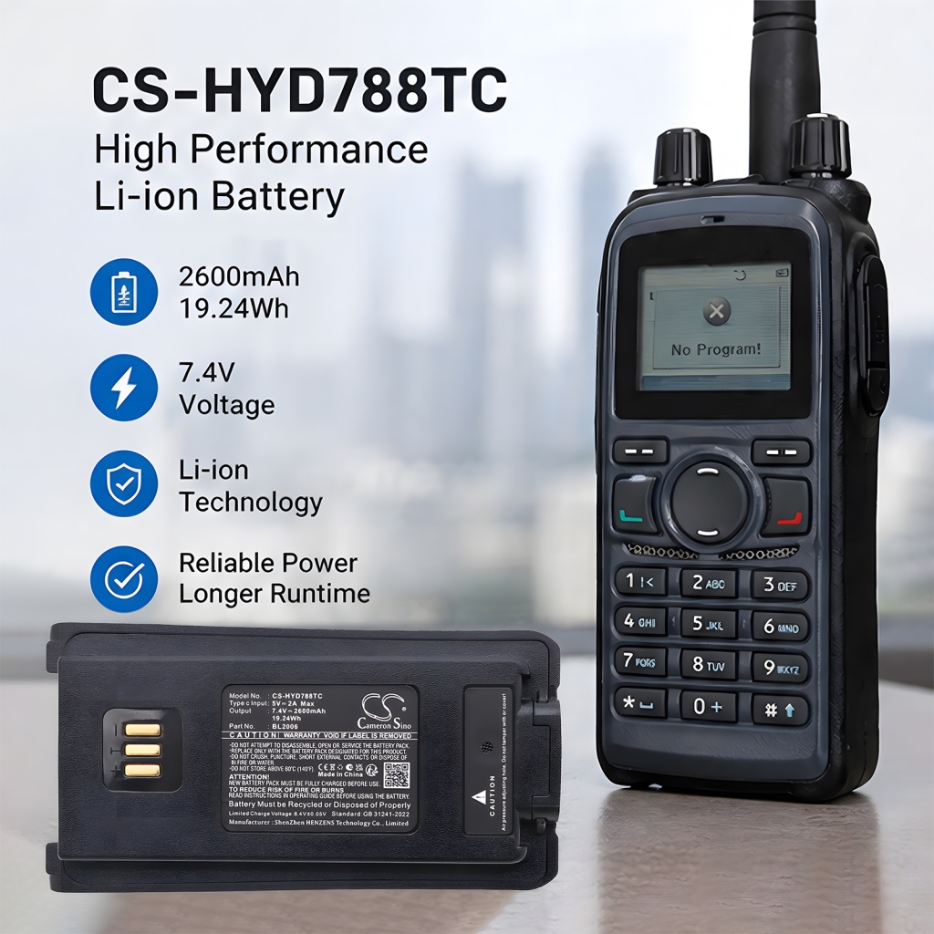 Batteri kompatibel med HYT Harris Hytera CS-HYD788TC