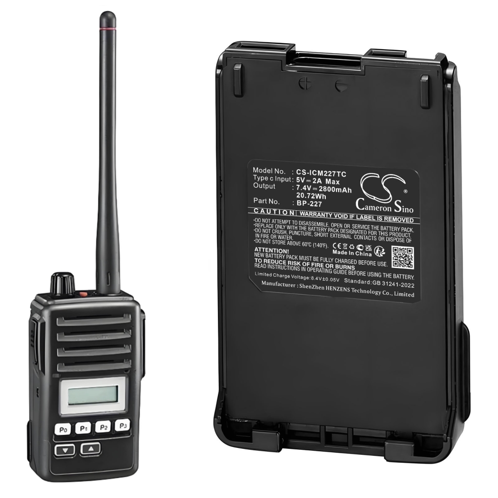 Batterier till radioapparater Icom CS-ICM227TC