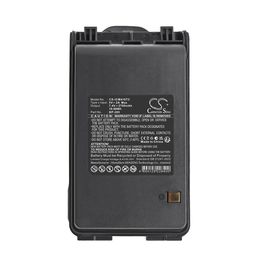 Batteri kompatibel med Icom CS-ICM410TC