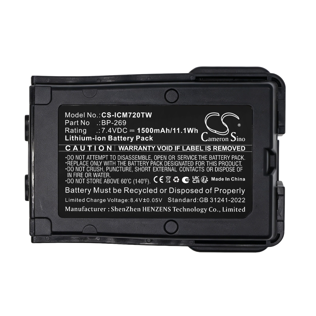 Batteri kompatibel med Icom CS-ICM720TW