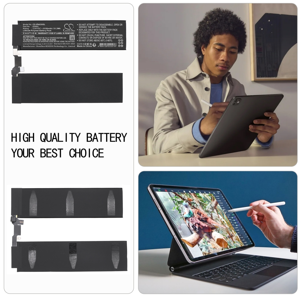Batterier för surfplattor Apple CS-IPA836SL