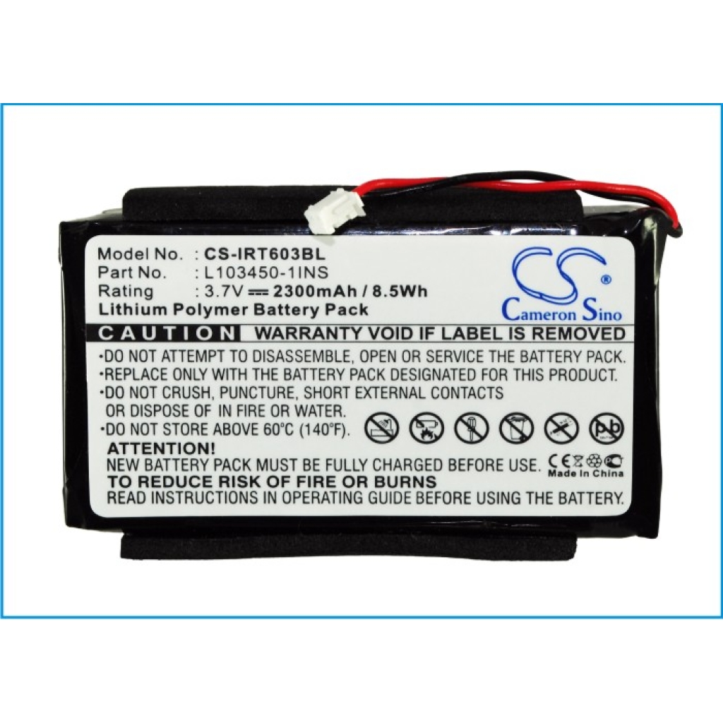 Batterier för skanner Intermec CS-IRT603BL