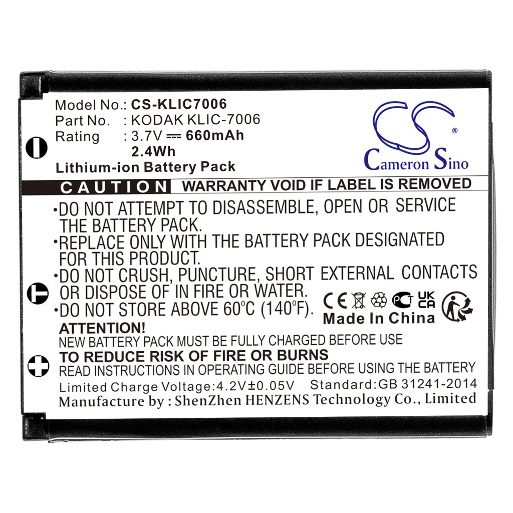 Battery Replaces KLIC-7006