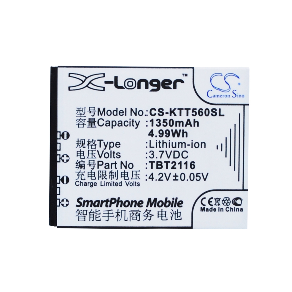 Batteri kompatibel med K-Touch CS-KTT560SL