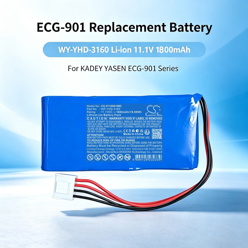 Batterier kompatibel med KADEY YASEN ECG-901 ECG-901 CS-KYG901MD