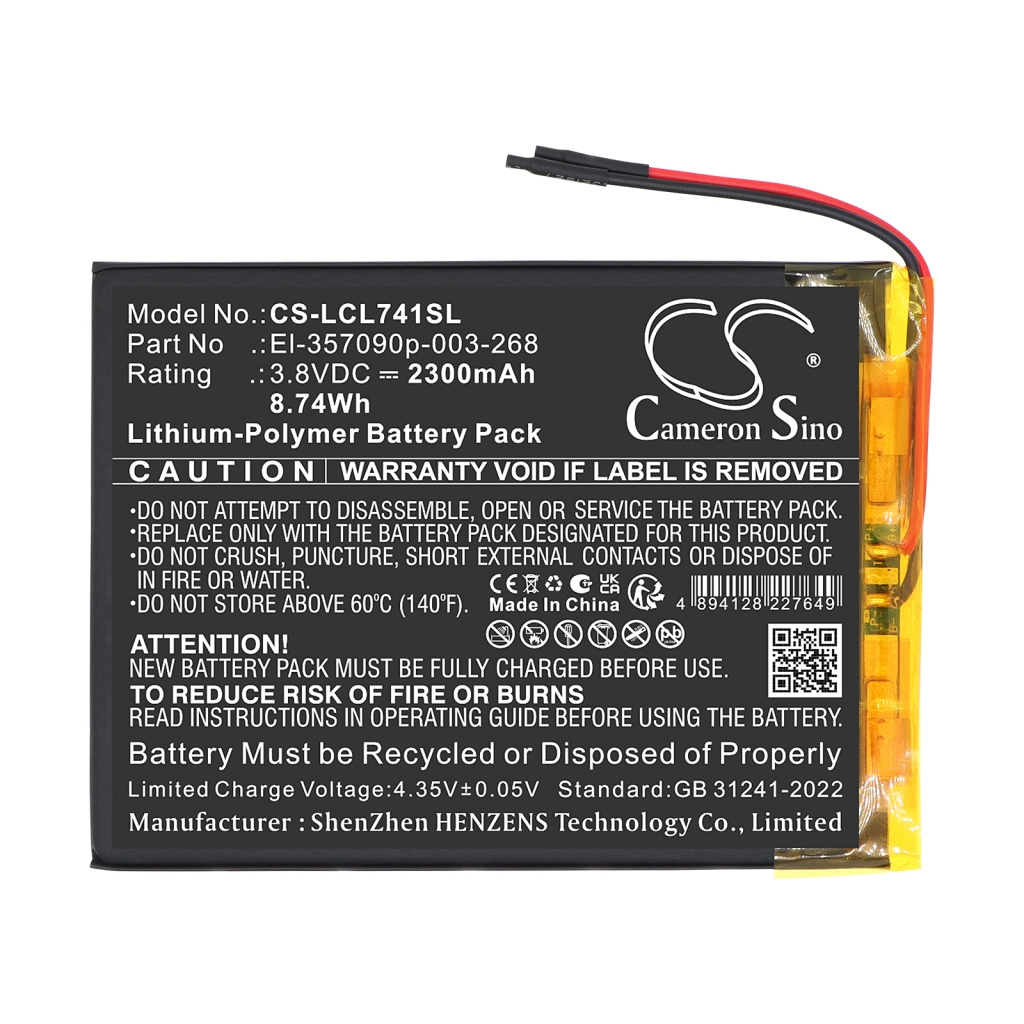 Batteri kompatibel med Logicom CS-LCL741SL