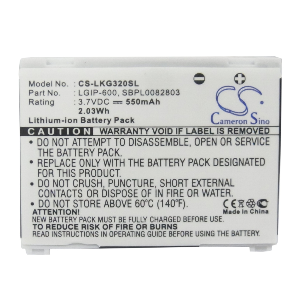 Batterier till mobiltelefoner LG KG320